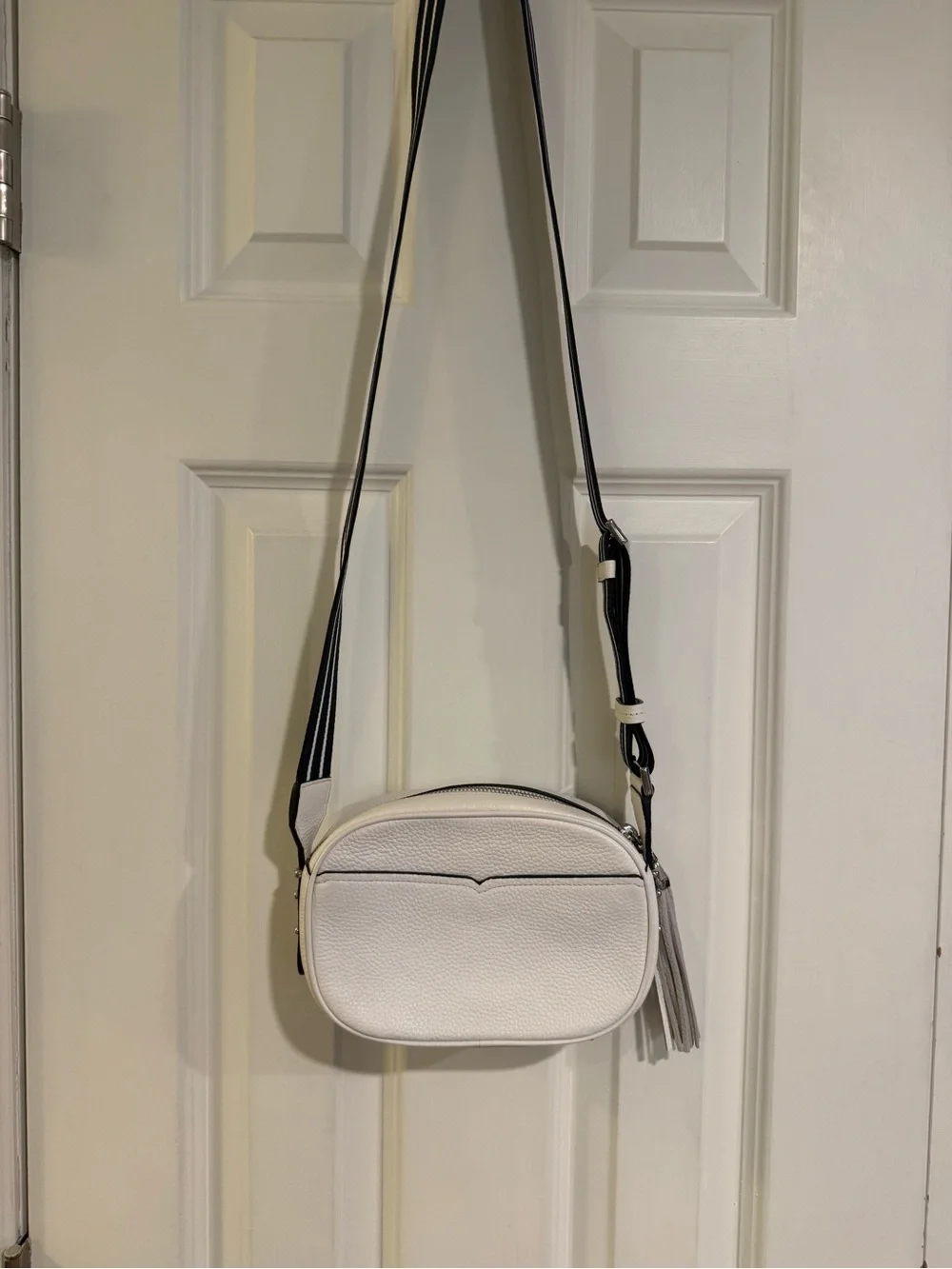 kate spade Dark Denim and white leather Crossbody with Tassel